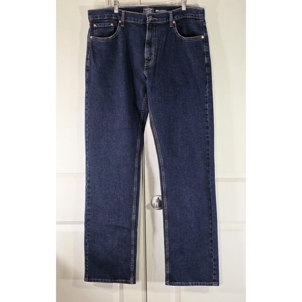 Levi Strauss Signature Gold Men 40x34 Relaxed Dark Wash Jeans Classic Denim